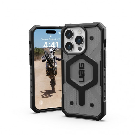 Apple iPhone 15 Pro Coque Urban Armor Gear Pathfinder Étui haut de gamme  MagSAFE  Cendre