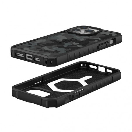 Apple iPhone 15 Pro Max Coque Urban Armor Gear Pathfinder Étui haut de gamme  MagSAFE  Camouflage de minuit