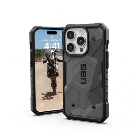 Apple iPhone 15 Pro Coque Urban Armor Gear Pathfinder Étui haut de gamme  MagSAFE  Camouflage géo