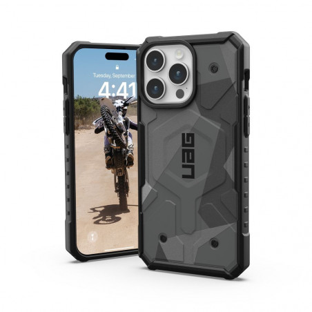 Apple iPhone 15 Pro Max Coque Urban Armor Gear Pathfinder Étui haut de gamme  MagSAFE  Camouflage géo