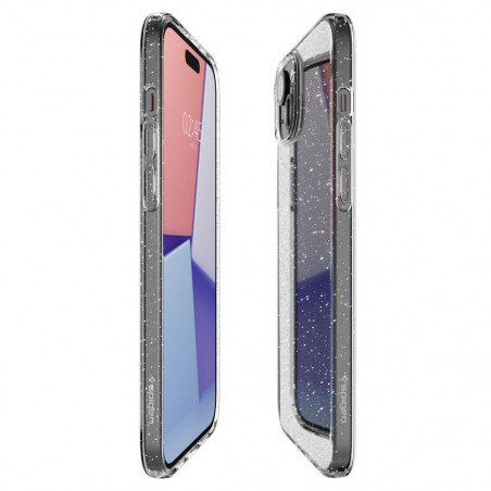 Apple iPhone 15 Coque Spigen Liquid Crystal Clair comme du cristal  Cristal scintillant