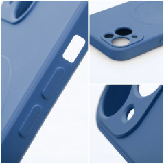 Apple iPhone 15 Pro Max Coque Silicone Mag Cover MagSAFE  Bleu