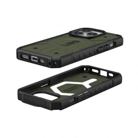Apple iPhone 15 Pro Coque Urban Armor Gear Pathfinder Étui haut de gamme  MagSAFE  Olive