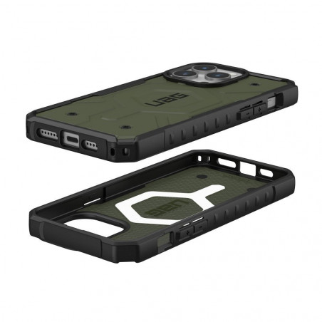 Apple iPhone 15 Pro Max Coque Urban Armor Gear Pathfinder Étui haut de gamme  MagSAFE  Olive