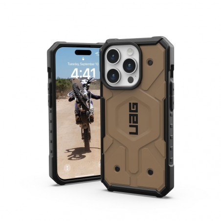 Apple iPhone 15 Pro Coque Urban Armor Gear Pathfinder Étui haut de gamme  MagSAFE  Terre sombre