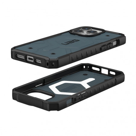 Apple iPhone 15 Pro Max Coque Urban Armor Gear Pathfinder Étui haut de gamme  MagSAFE  Bleu nuage
