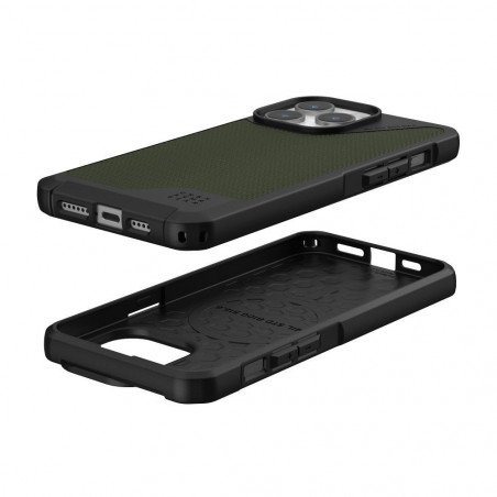 Apple iPhone 15 Pro Max Coque Urban Armor Gear Metropolis LT Étui haut de gamme  Olive kevlar