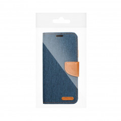 Samsung Galaxy S24 Portefeuilles Canvas Book Bleu marine