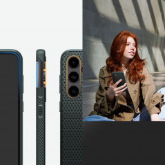 Samsung Galaxy S23 FE Coque Spigen  Liquid Air Vert abysses