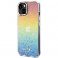 Apple iPhone 15 Coque Guess IML Faceted Mirror Élégant  Disco irisé