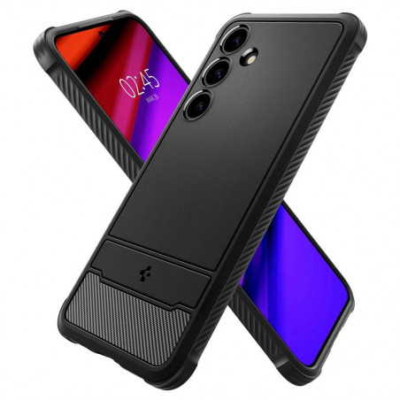 Samsung Galaxy S24 Coque Spigen Armor Fibre de carbone, Élégant  Noir