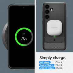 Samsung Galaxy S24 Coque Spigen Armor Fibre de carbone, Élégant  Noir