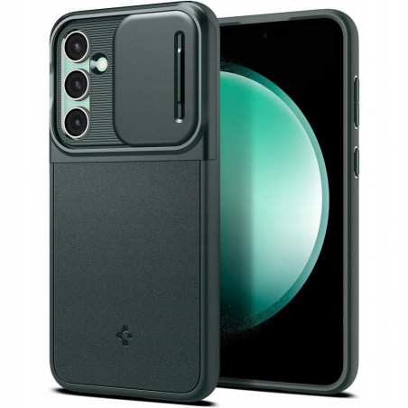 Samsung Galaxy S23 FE Coque Spigen Optik Armor Vert abysses
