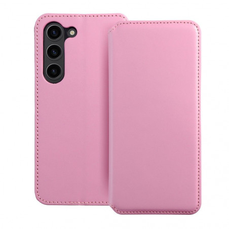 Samsung Galaxy S24 Portefeuilles Dual Pocket book Rose clair