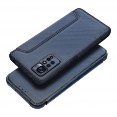 XIAOMI Redmi Note 13 Pro 5G Portefeuilles Razor Book Fibre de carbone, Modèle de carbone  Bleu