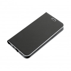 XIAOMI Redmi Note 13 Pro 5G Portefeuilles LUNA Book Carbon Fibre de carbone, Élégant  Noir 