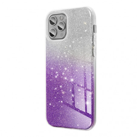 Samsung Galaxy A03s Coque Shining Transparent et violet
