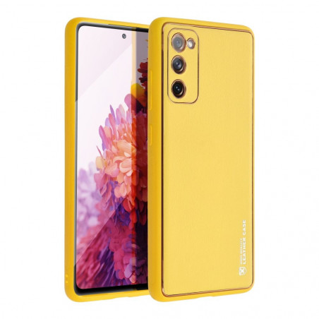 Samsung Galaxy S20 FE 5G Coque Leather Jaune