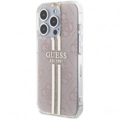 Apple iPhone 14 Pro Max Coque Guess 4G Gold Stripe Élégant  Rose