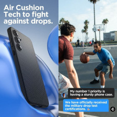Samsung Galaxy A55 Coque Spigen  Liquid Air Noir mat