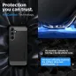 Samsung Galaxy A55 Coque Spigen Armor Fibre de carbone, Élégant  Noir