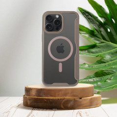 Apple iPhone 15 Pro Portefeuilles Smart Mag Book Élégant  MagSAFE  Titane