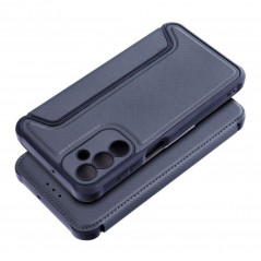 Samsung Galaxy A15 LTE Portefeuilles Razor Book Fibre de carbone, Modèle de carbone  Bleu