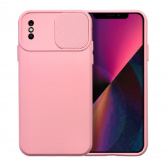 Apple iPhone XS Coque Slide Rose clair