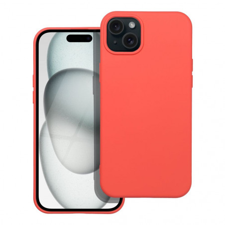 Apple iPhone 15 Plus Coque Silicone Élégant  Pêche