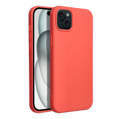 Apple iPhone 15 Plus Coque Silicone Élégant  Pêche