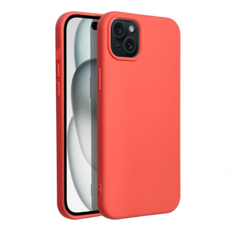 Apple iPhone 15 Plus Coque Silicone Élégant  Pêche