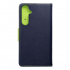 Samsung Galaxy A35 Portefeuilles Fancy Book Marine / Citron vert