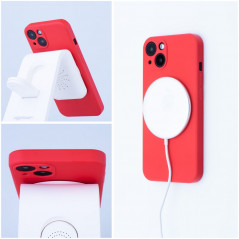 Samsung Galaxy S24 Coque Silicone Mag Cover MagSAFE  Rouge
