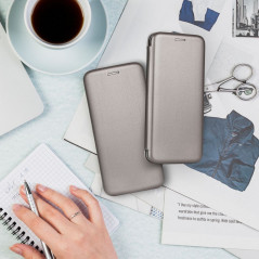 Samsung Galaxy A55 Portefeuilles Book Elegance Élégant  Gris