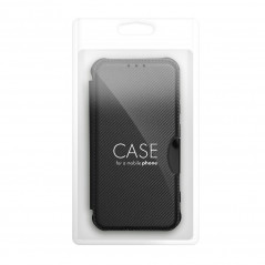 Samsung Galaxy A55 Portefeuilles Razor Book Fibre de carbone, Modèle de carbone  Noir