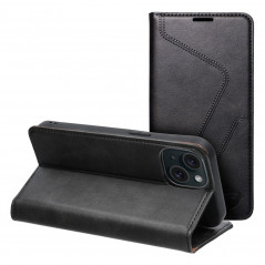 Apple iPhone 15 Portefeuilles Forcell F-PROTECT RFID Blocker Book Élégant  Noir