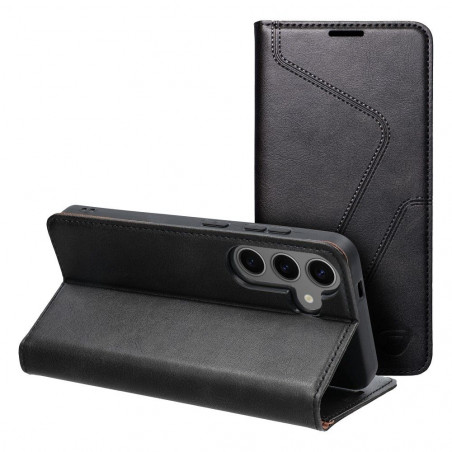 Samsung Galaxy S24 Portefeuilles Forcell F-PROTECT RFID Blocker Book Élégant  Noir