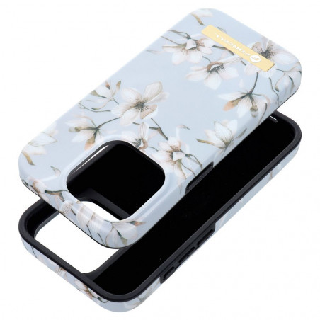 Apple iPhone 15 Pro Max Coque Forcell F-Pprotect Mirage MagSAFE Fleurs de printemps