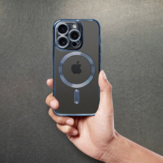 Apple iPhone 15 Pro Max Coque Electro Mag MagSAFE  Titane bleu
