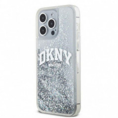 Apple iPhone 15 Pro Coque DKNY Liquid Glitters Arch Logo Blanc