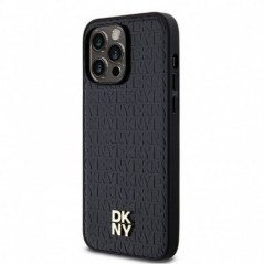 Apple iPhone 13 Pro Coque DKNY Pu Repeat Pattern Stack Logo MagSAFE  Noir