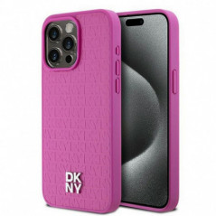 Apple iPhone 15 Pro Max Coque DKNY Pu Repeat Pattern Stack Logo MagSAFE  Rose