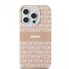 Apple iPhone 14 Coque DKNY Repeat Texture Pattern Stripe MagSAFE  Rose