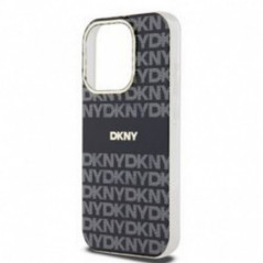 Apple iPhone 14 Pro Max Coque DKNY Repeat Texture Pattern Stripe MagSAFE  Noir