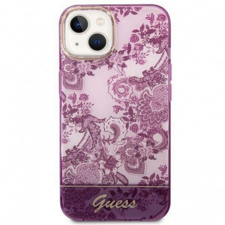 Apple iPhone 14 Coque Guess IML Electro Cam TDJ Fuchsia