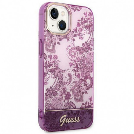 Apple iPhone 14 Coque Guess IML Electro Cam TDJ Fuchsia