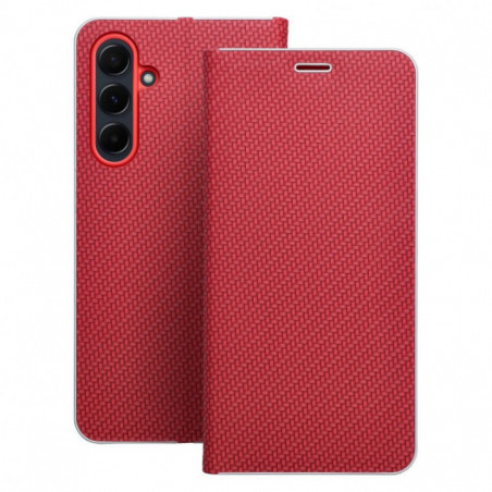XIAOMI Redmi Note 13 Pro 5G Portefeuilles LUNA Book Carbon Fibre de carbone, Élégant  Rouge 