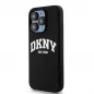 Apple iPhone 15 Pro Coque DKNY Silicone White Arch Logo MagSAFE  Noir