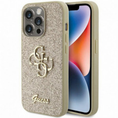 Apple iPhone 15 Pro Coque Guess Fixed Glitter Big 4G Or