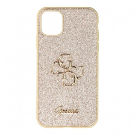 Apple iPhone 11 Coque Guess Fixed Glitter Big 4G Or